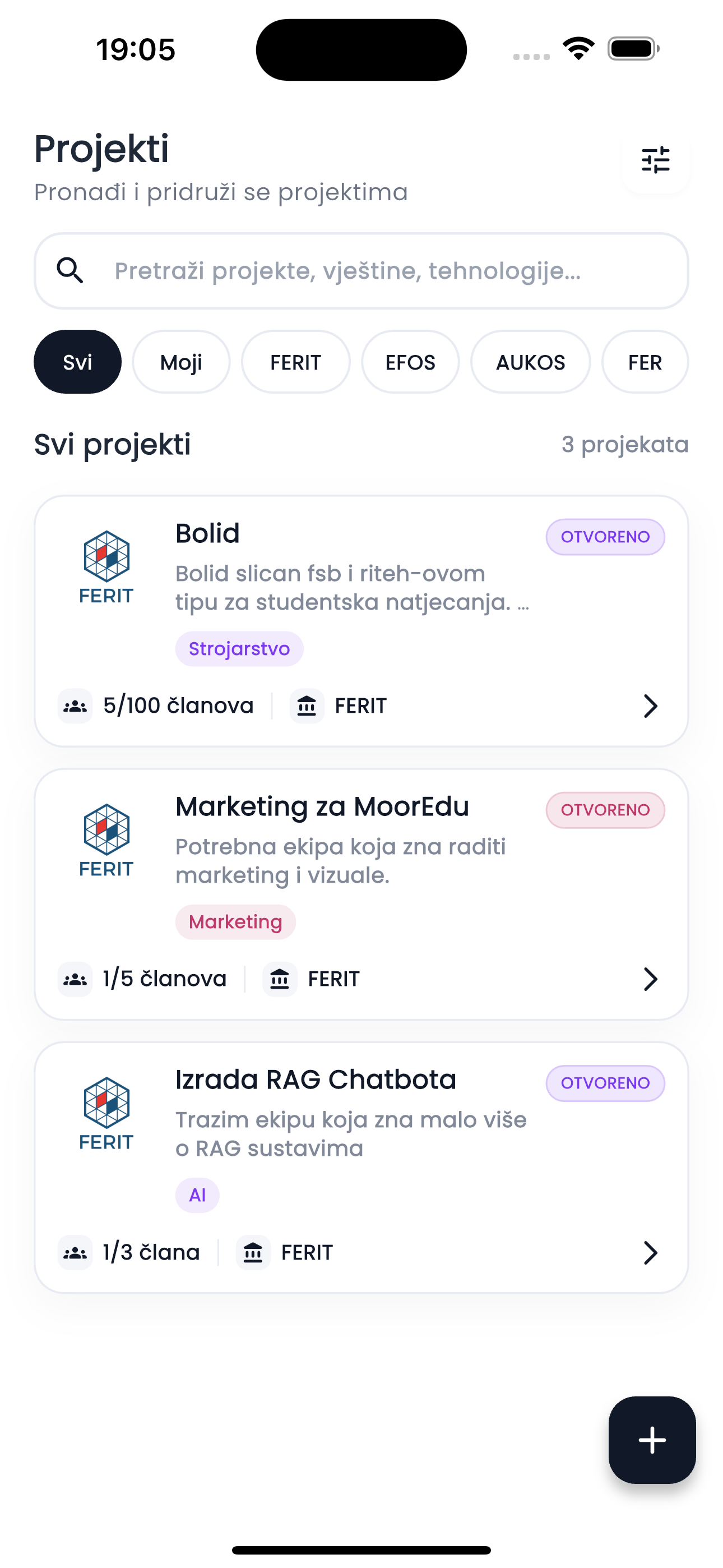 MoorEdu projekti zaslon